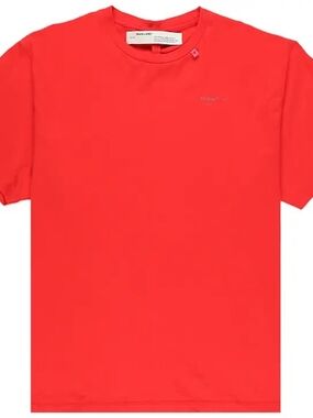 Off-White Red Short Sleeve Crewneck Tee